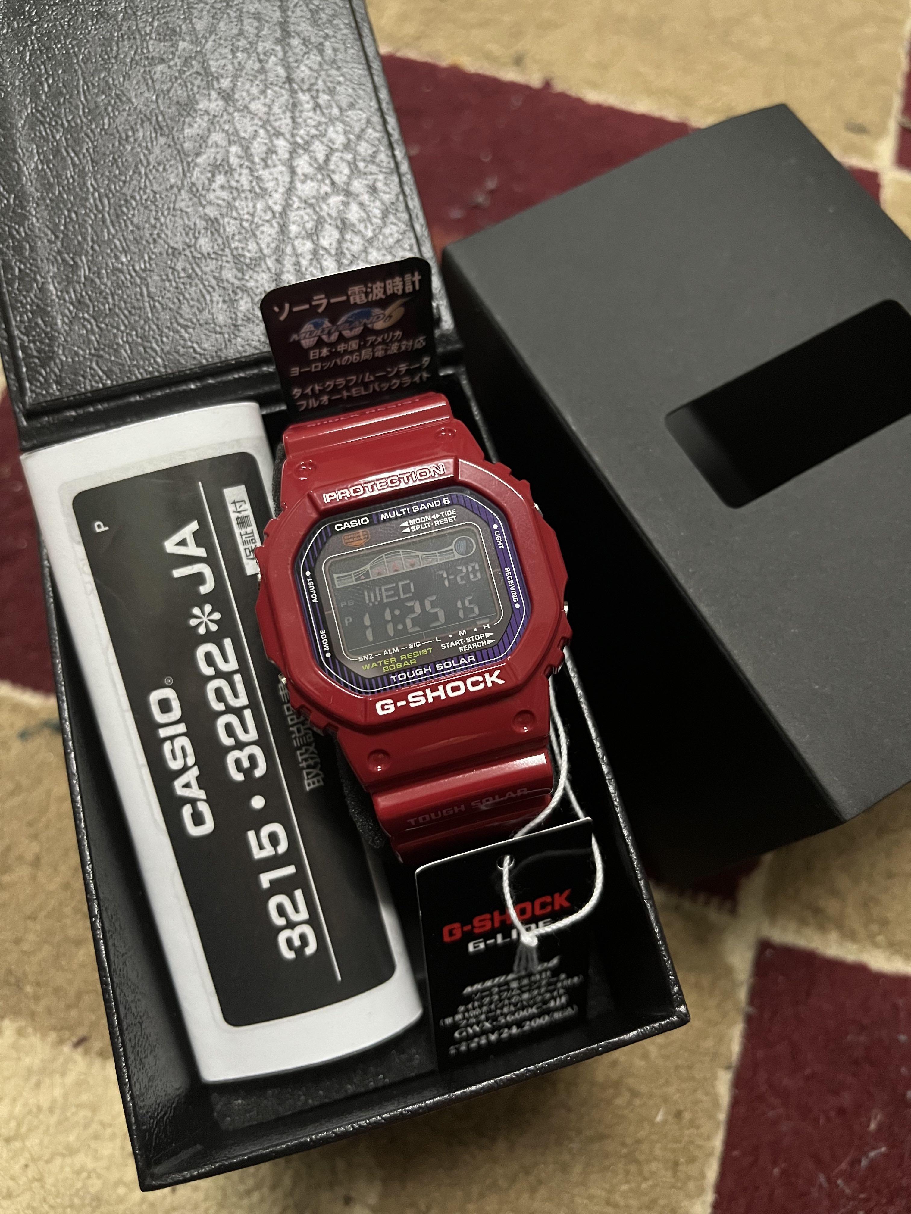 GShock Petak Lipan Bara Merah Japan Set BNIB Men s Fashion