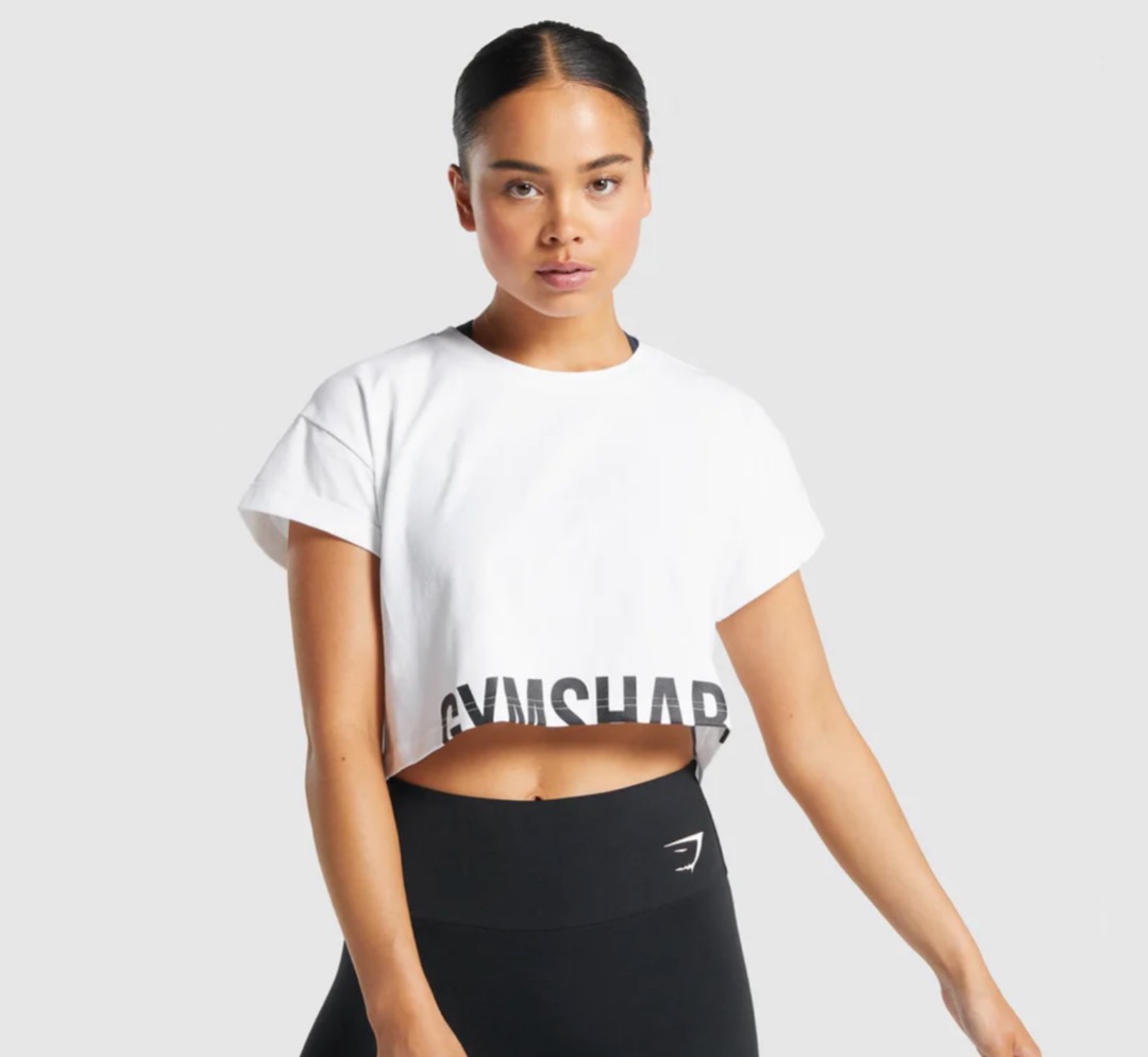 Fraction crop online top gymshark