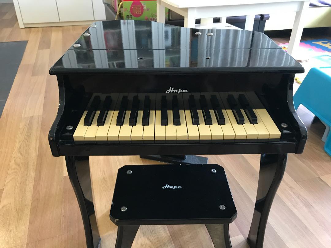 Hape Happy Grand Piano Black Babies Kids Baby Nursery Kids