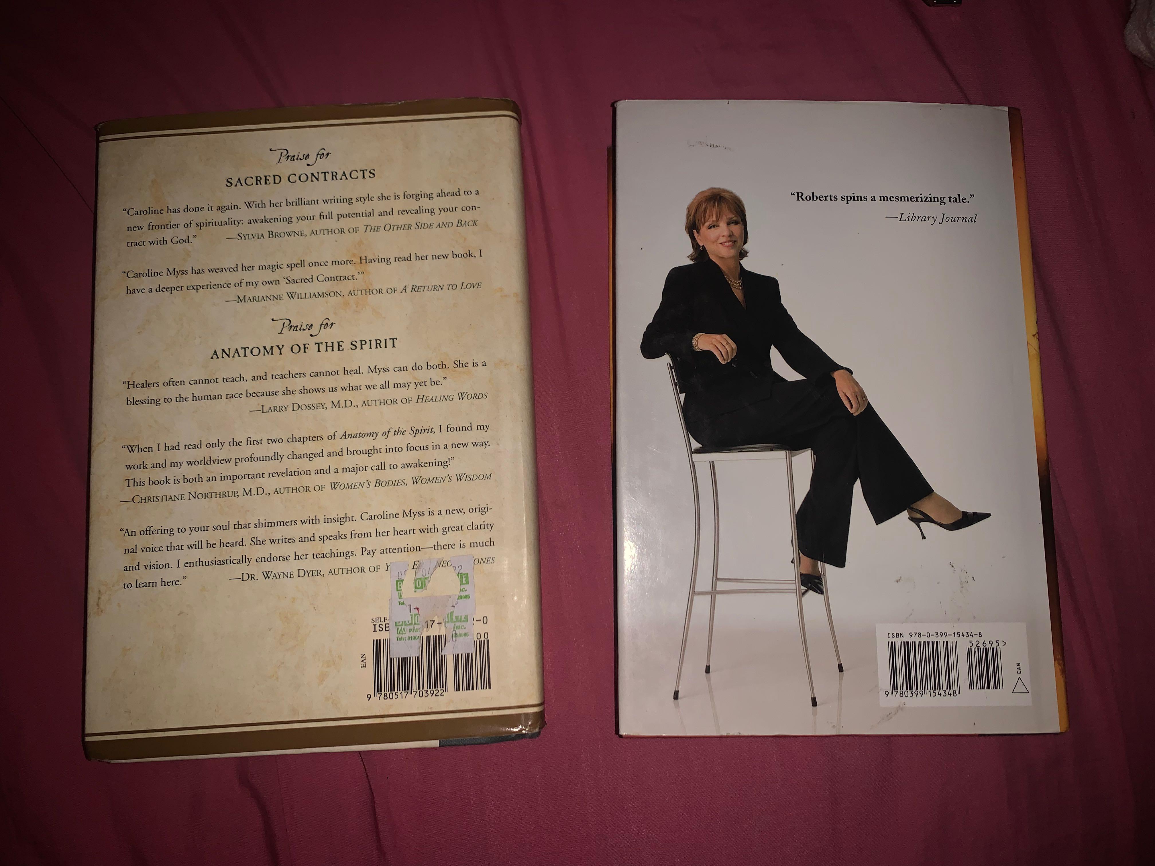 Hardbound book (Category: Storybooks) located in Las Pinas. Submitted by pameladgarcia (Listing ID 1175441450, Image 2). Description: 200 each Nora Roberts- High noon Caroline Myss - Sacred Contracts.