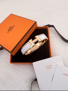 超優惠 🐎Hermes 白色玫瑰金 奶茶金 栗子金 黑色玫瑰金  Rose Gold Clic H Bracelet (PM) 女朋友禮物64228976429315110