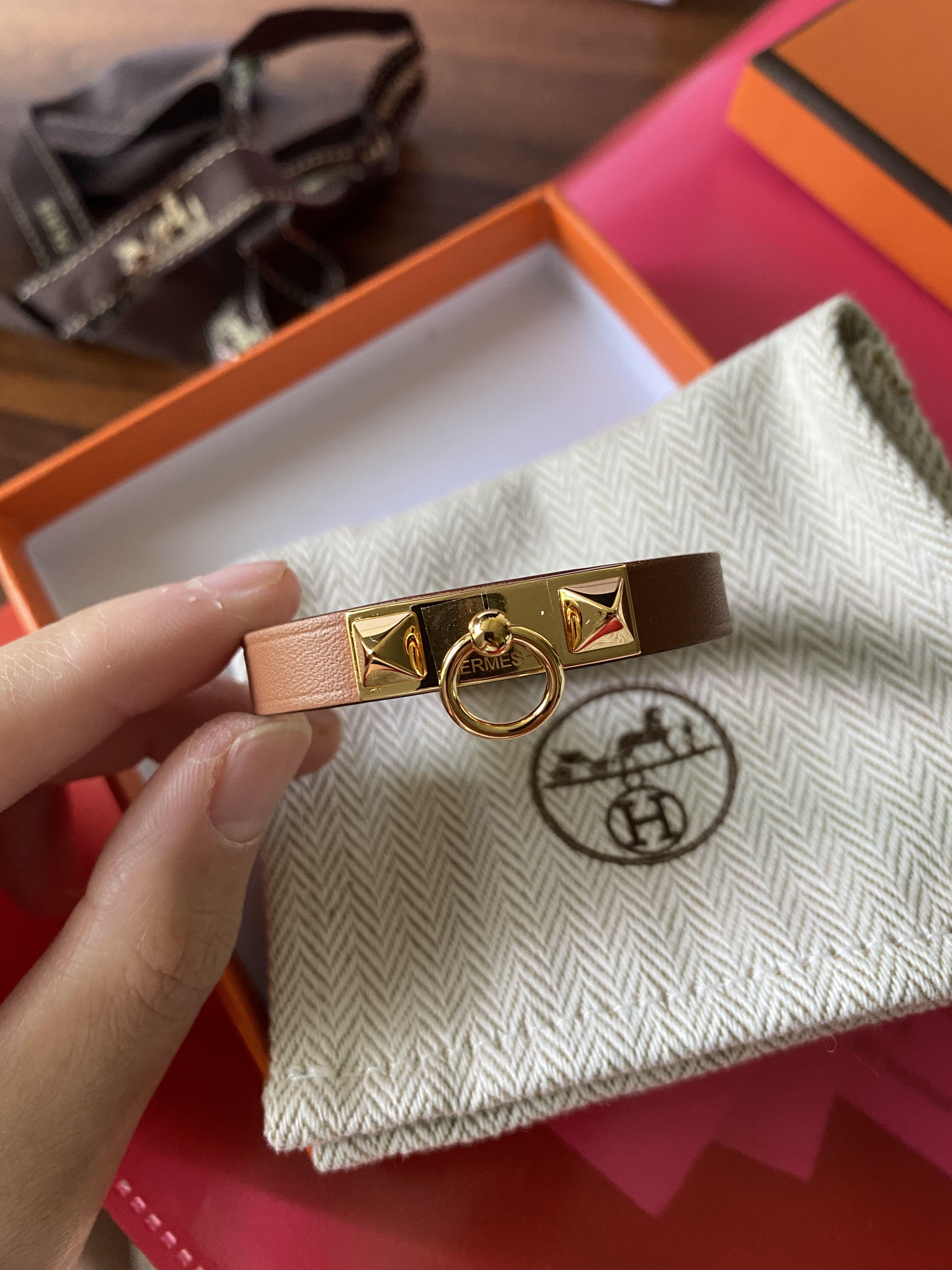 BNIB Hermes Mini Rivale (Gold, T1), Luxury, Accessories on Carousell