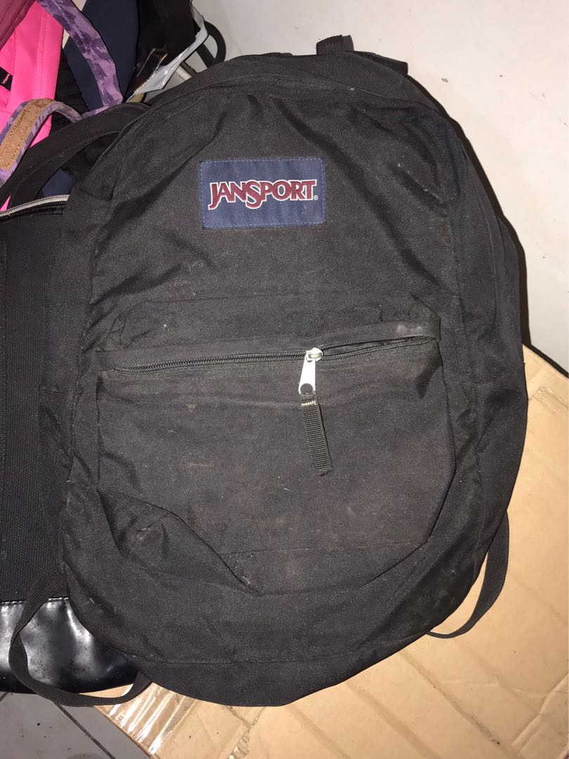 Jansport plain black backpack, Men's Fashion, Bags, Backpacks on Carousell