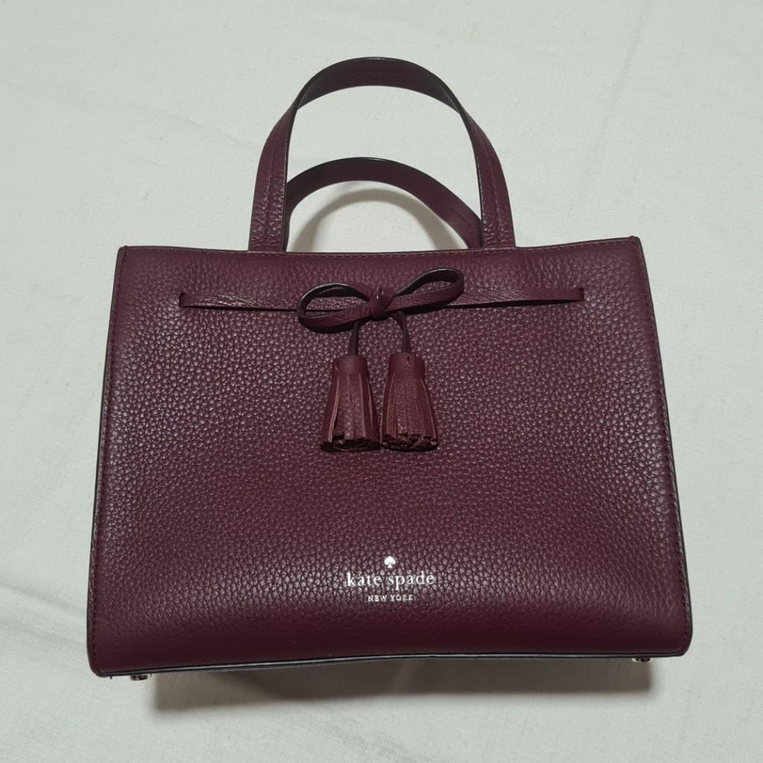 Kate Spade Maroon Ribbon Bag