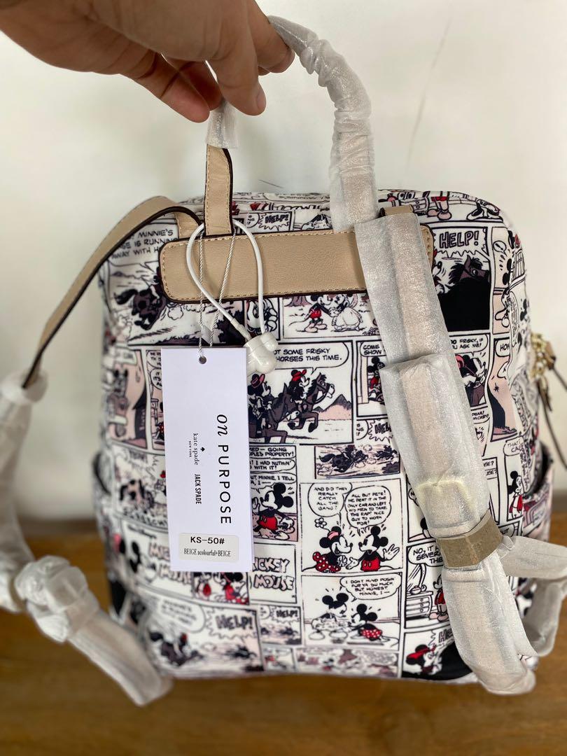 Kate Spade Mickey Backpack, Women's Fashion, Bags & Wallets, Backpacks