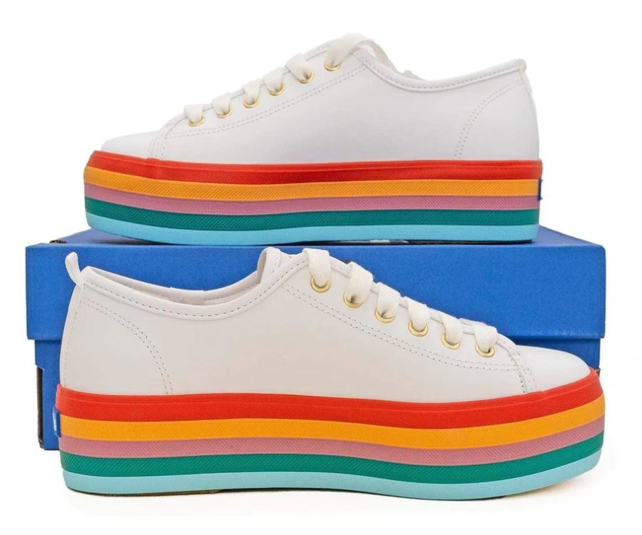 rainbow platform keds