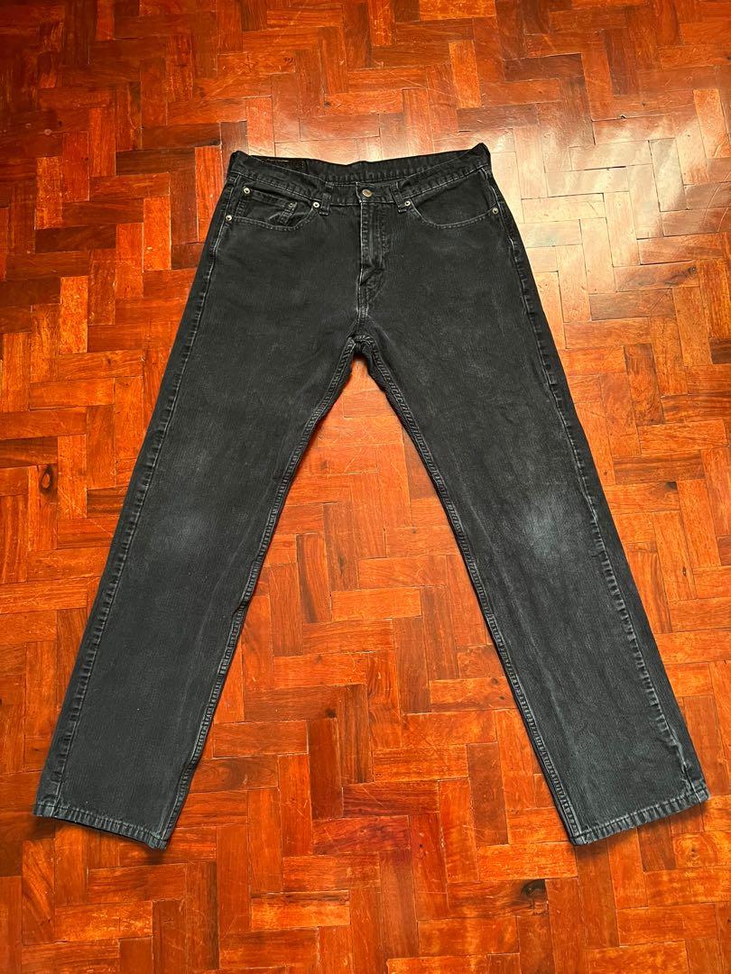 Levi's 505 Regular Fit Corduroy Pants - Black, Women's Fashion, Bottoms,  Jeans on Carousell