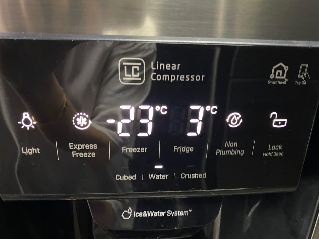 LG 3Ticks Linear Inverter Side by Side Water Dispenser Fridge, 601L, TV