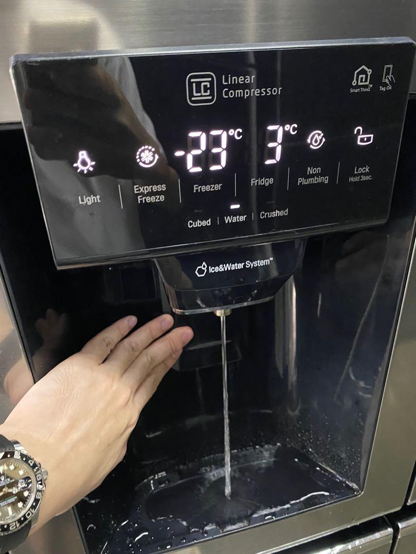 LG 3Ticks Linear Inverter Side by Side Water Dispenser Fridge, 601L, TV