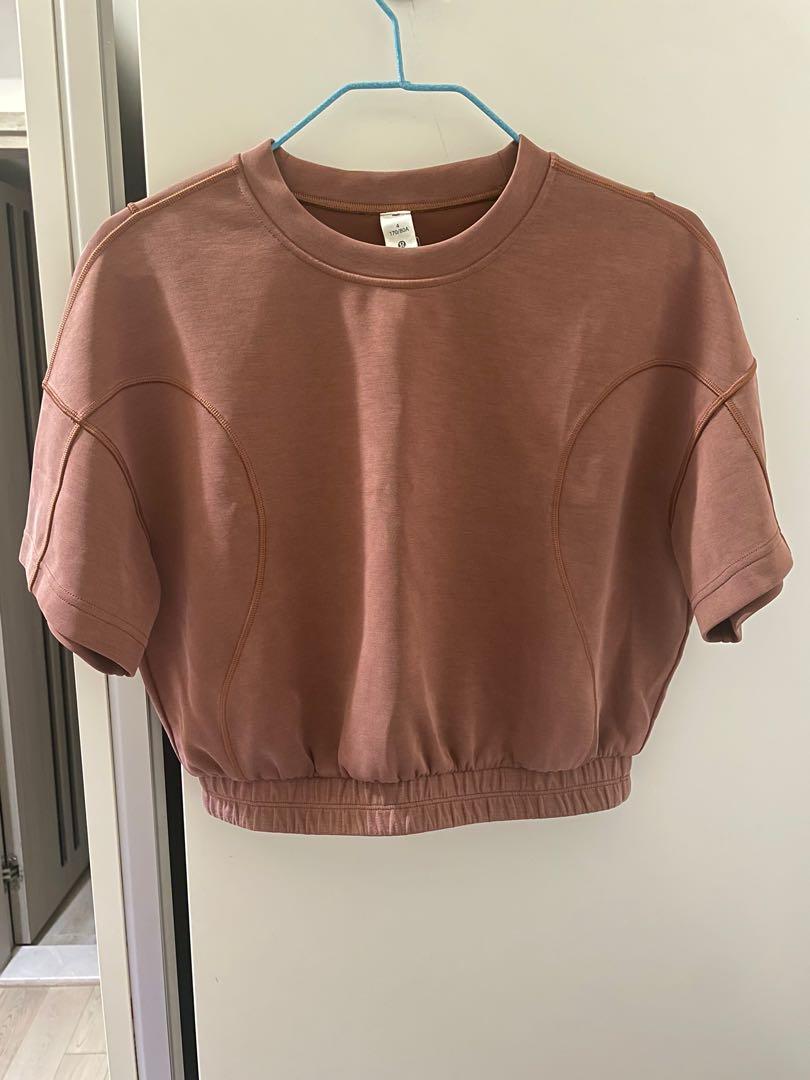Lululemon softstreme gathered T-shirt ancient copper, 女裝, 運動服裝- Carousell