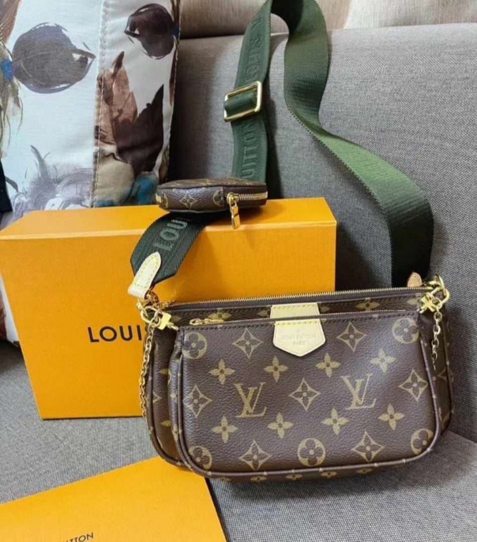 Louis vuitton multi-pochette handbag/clutch in brown - Depop