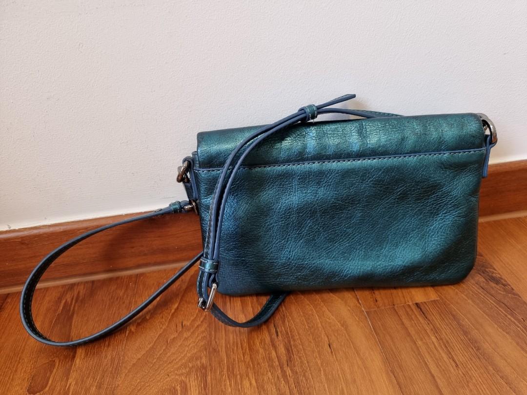 Marc by Marc Jacobs Metallic Leather Percy Flap Crossbody Bag