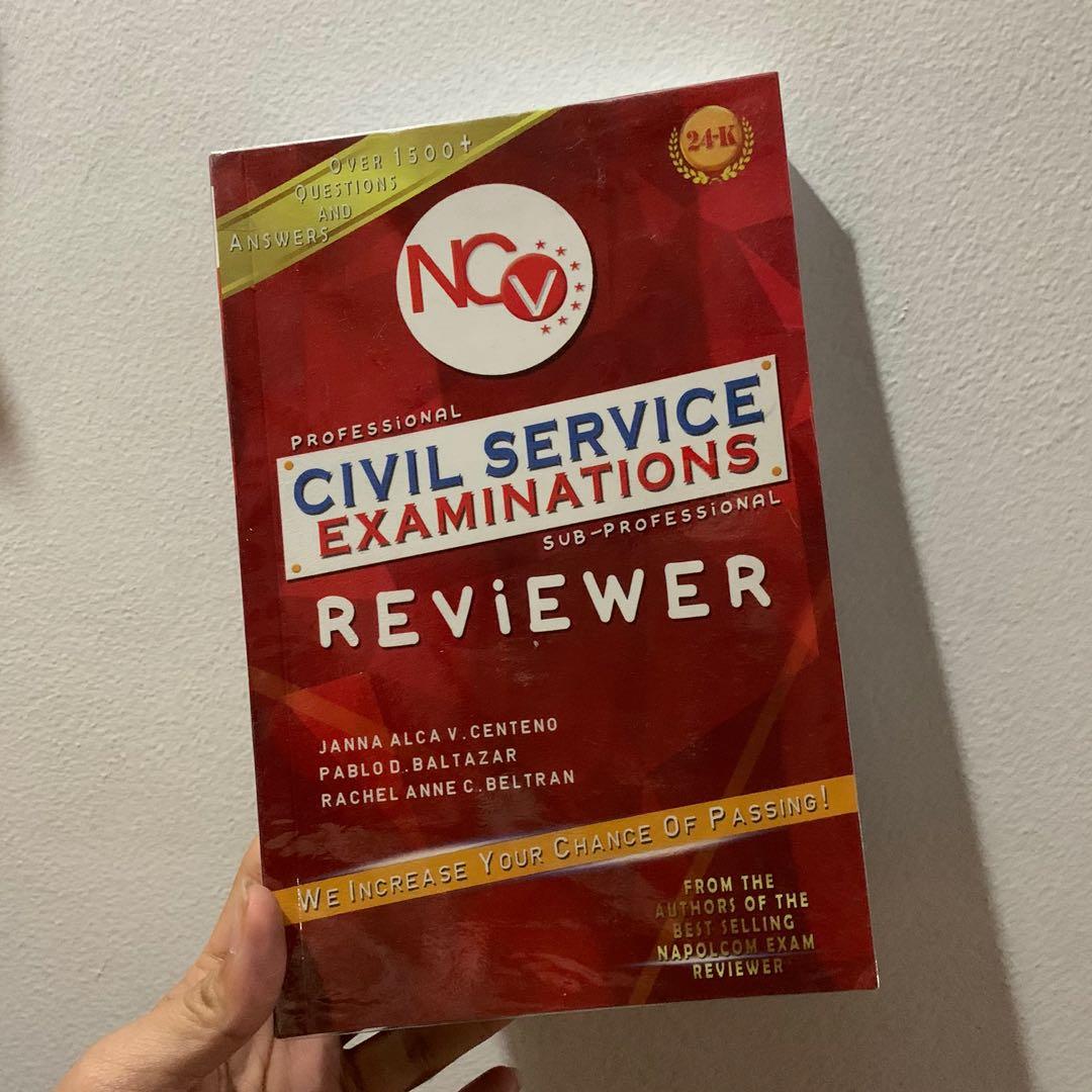 NCV CIVIL SERVICE EXAMINATIONS REVIEWER BOOK (for PROF & SUB PROF