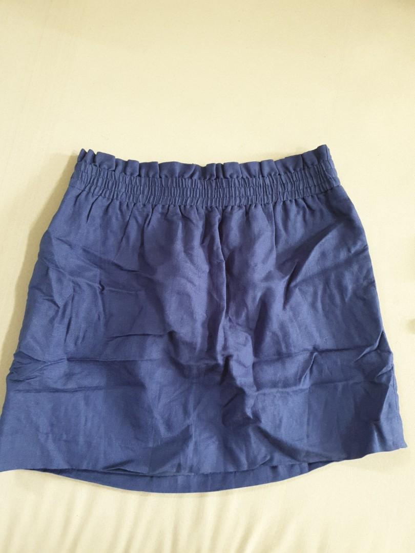New forever 21 paperbag linen skirt M Women s Fashion Bottoms Skirts on Carousell