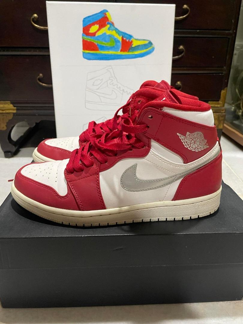 Air jordan 1 retro high silver medal sale
