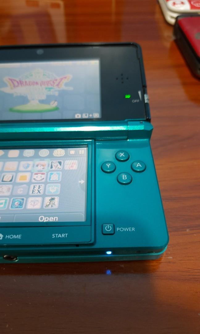 Nintendo Old Regular 3DS Cyan blue (CFW W/32gb Memory Card & US Version