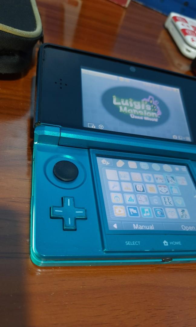 Nintendo Old Regular 3DS Cyan blue (CFW W/32gb Memory Card & US Version