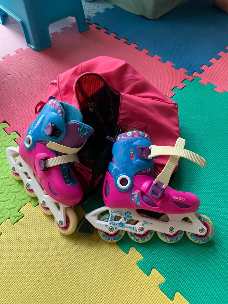 Oxelo rollerblades set (feet 1819 cm), Sports Equipment, Sports