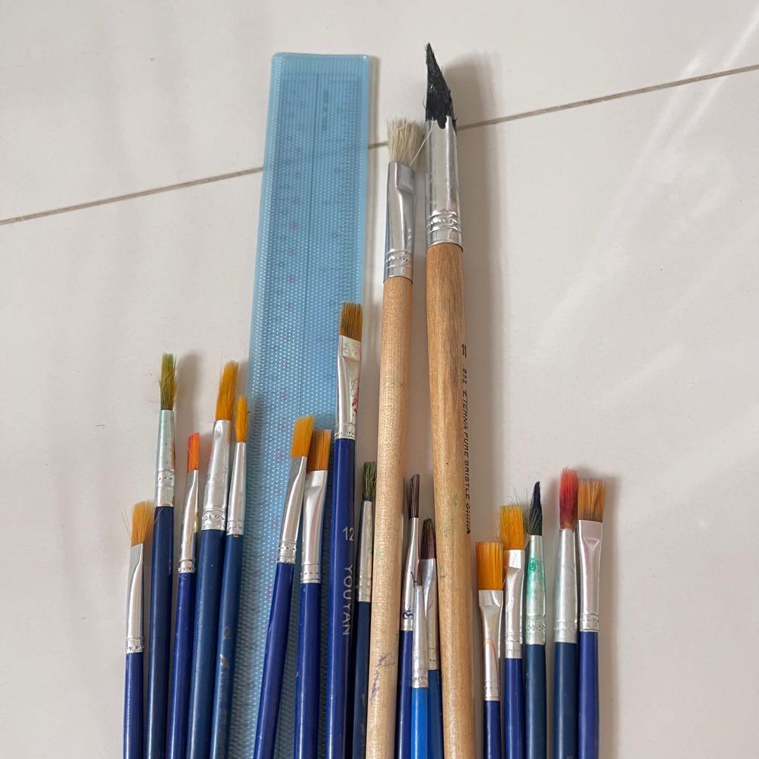 Paintbrush Ruler PAINT BRUSHES WITH BNEW RULER, Hobbies & Toys, Stationary & Craft ...