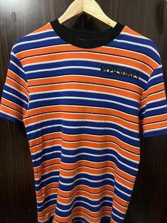 PLEASURE orange stripped shirt