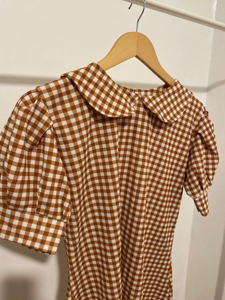 PLUS SIZE Puffed Sleeves Rust Dress with collar and (Category: Dresses) located in Cainta. Submitted by nomnomgopreloved (Listing ID 1175381032, Image 2). Description: - worn less than 3 times - plus size friendly design (dress gives curvy outline) - office / semi casual width:up to 45in length: 36in.