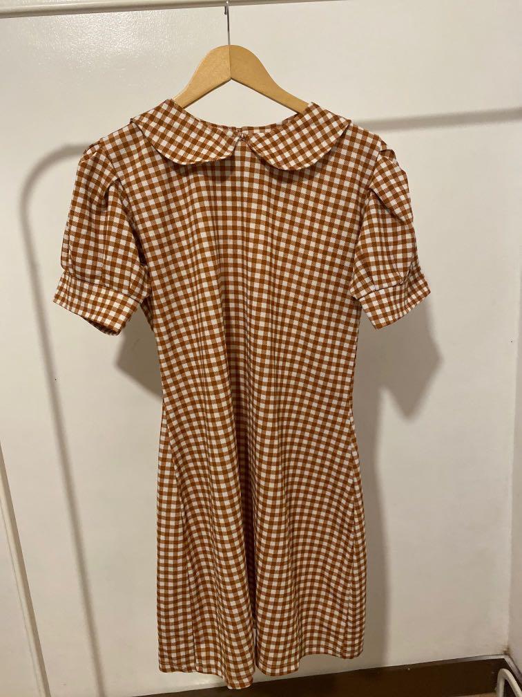 PLUS SIZE Puffed Sleeves Rust Dress with collar and (Category: Dresses) located in Cainta. Submitted by nomnomgopreloved (Listing ID 1175381032, Image 1). Description: - worn less than 3 times - plus size friendly design (dress gives curvy outline) - office / semi casual width:up to 45in length: 36in.