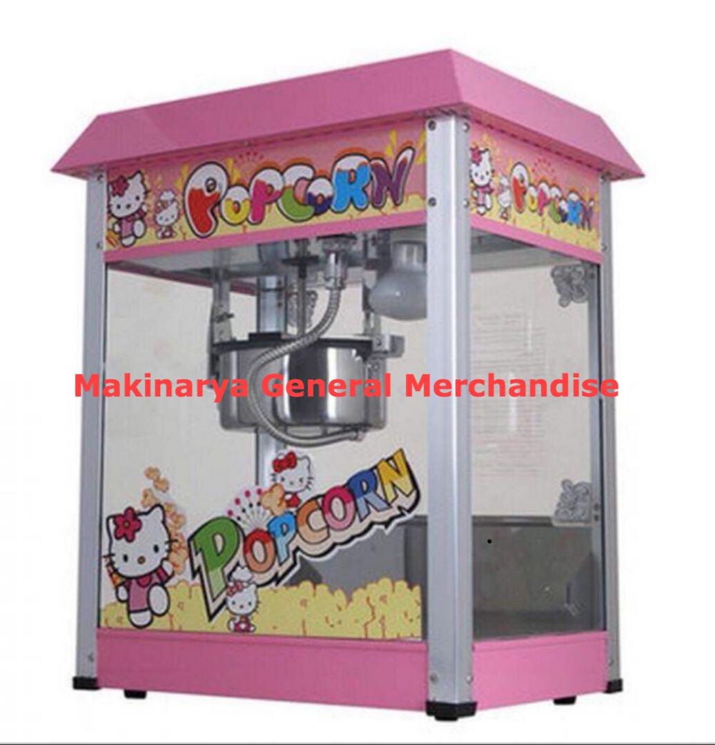 Pop corn Commercial Machine (Category: Other Kitchen Appliances) located in Manila. Submitted by makinaryageneral.merchandise (Listing ID 239021493, Image 3). Description: Specifications: 1. large capacity 2. smart control 3. easy to operate 4. easy to clean. 5.non-stick coating Power: 1.3kW Volts: 220V 50Hz Bowl Capacity: 6 ounce Dimension: 50*23*56cm FOR INQUIRIES: Call or text (0995) 793 4923 Landline: 8-9979754 Email Address: makinarya.040819