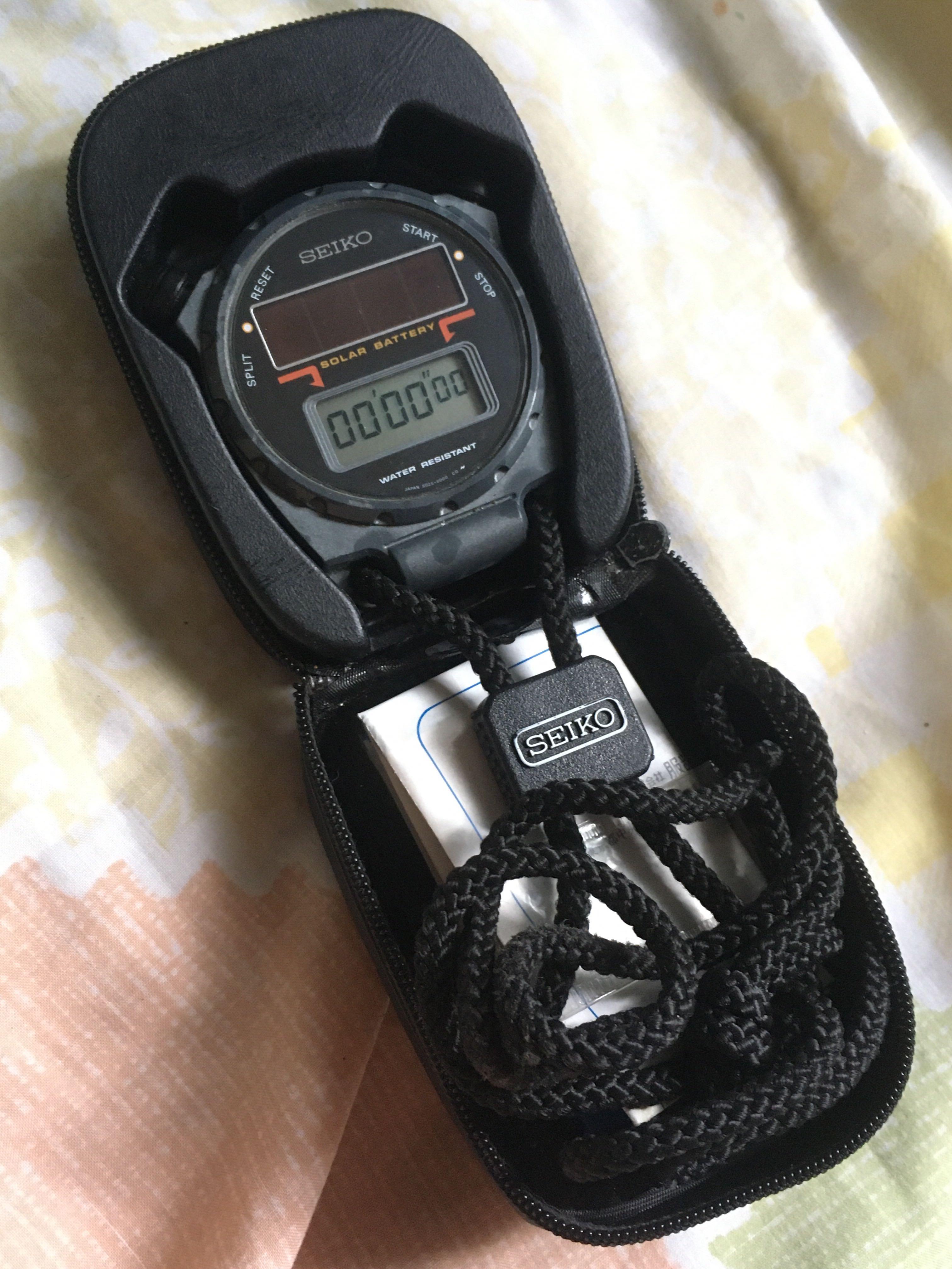 SEIKO Sports Timer Solar Japan Complete, Sports Equipment, Other Sports ...