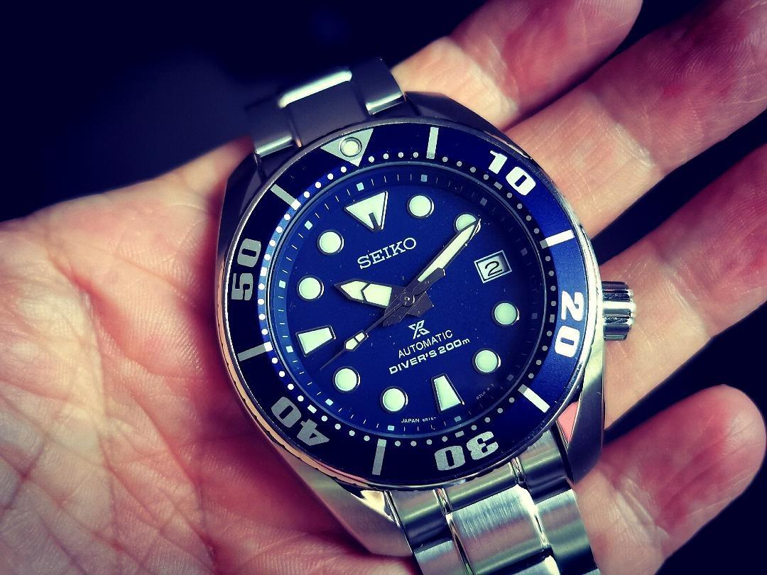 Seiko Sumo Blue Blumo SBDC033 Fullset Undated Luxury Watches on