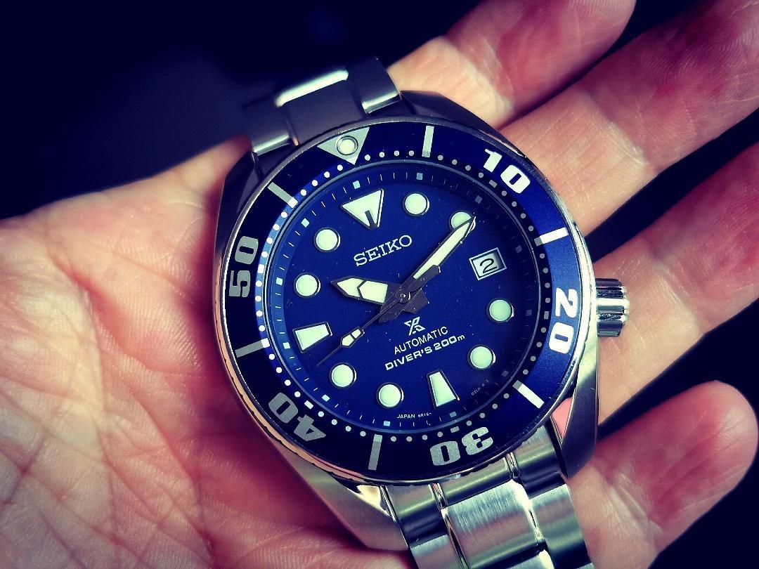 Seiko Sumo Blue Blumo SBDC033 Fullset Undated, Luxury, Watches on Carousell