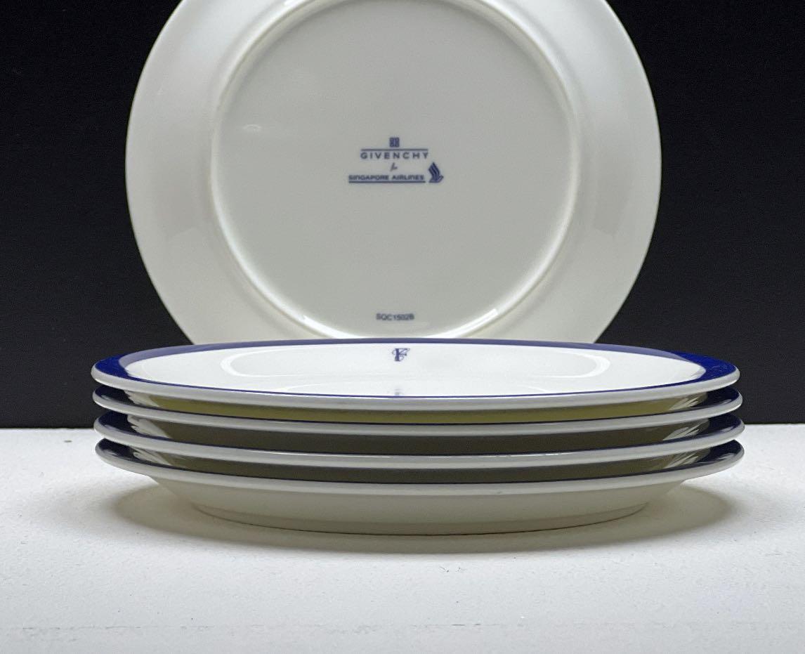 5piece SINGAPORE AIRLINES FIRSTCLASS GIVENCHY Side Plates 6 1/2