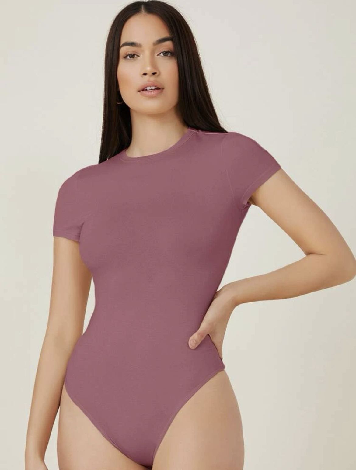 SHEIN BASICS Solid Slim Fit Bodysuit – Urban Chic