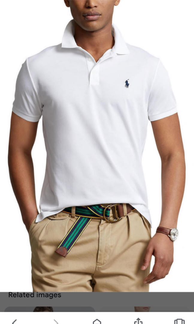 Skinny fit polo shirt mens Clearance