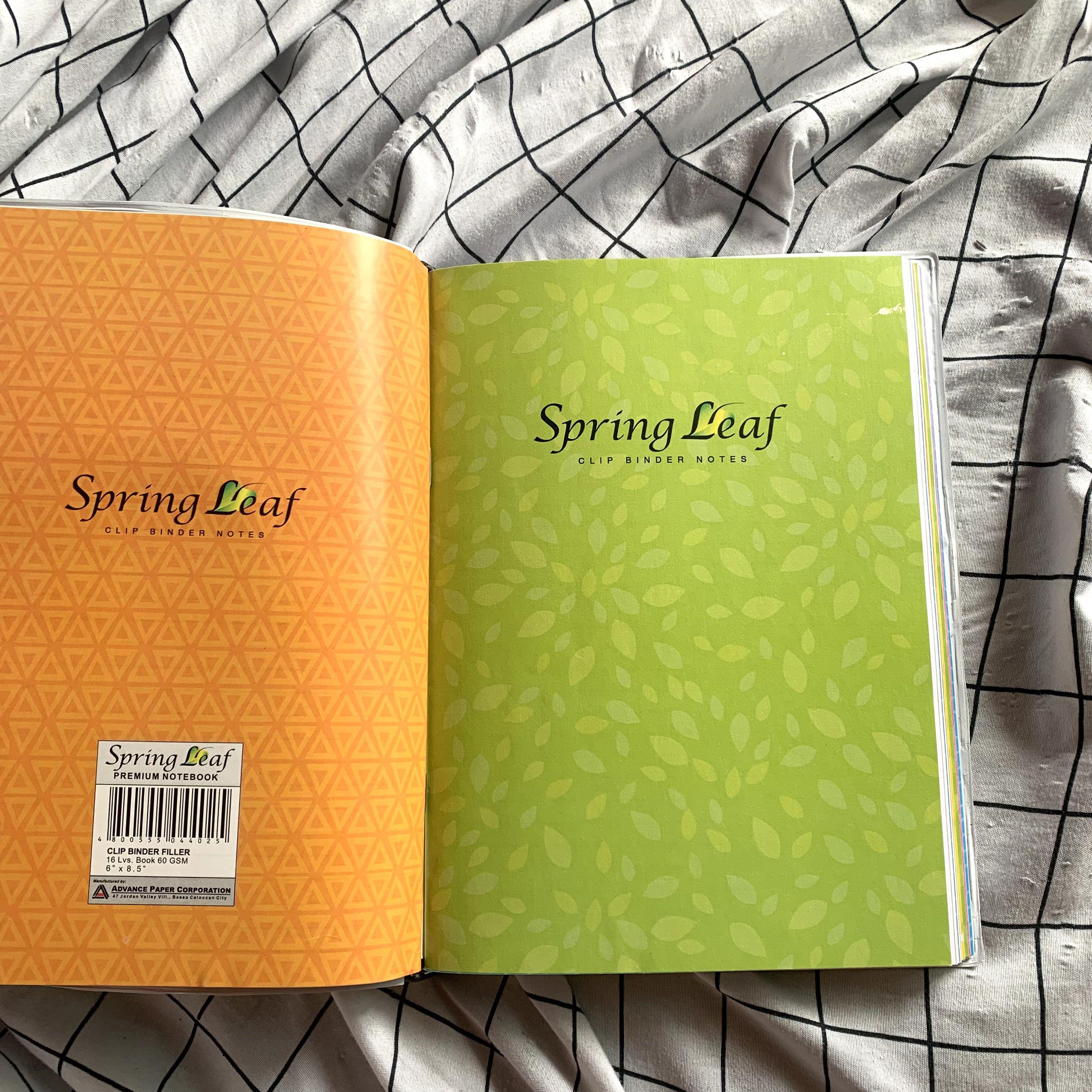 Springleaf Binder, Hobbies & Toys, Stationary & Craft, Stationery