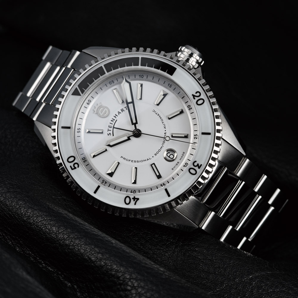 Steinhart Ocean 2 premium White Diver Sapphire bezel, Luxury, Watches ...