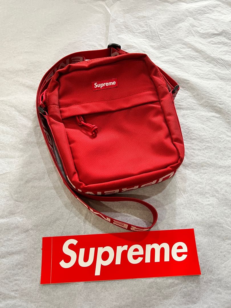 Supreme SS18 Shoulder Bag Red Men s Fashion Bags Sling Bags on