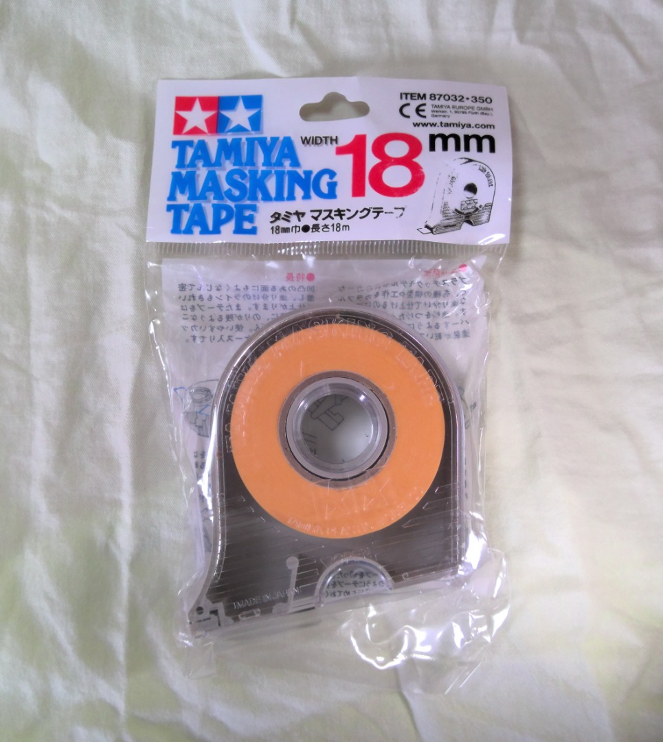 Tamiya Masking Tape 18mm田宮遮蓋膠紙帶含切割器18mm闊一件, 興趣及遊戲, 玩具 遊戲類- Carousell