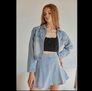 Thread Theory Wavelength Denim Skorts , light denim blue, size L Large