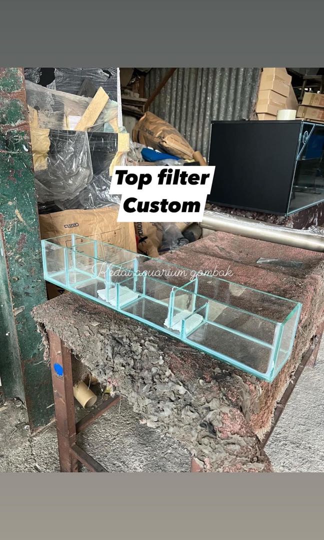 Top filter kaca akuarium, Pet Supplies, Homes & Other Pet Accessories