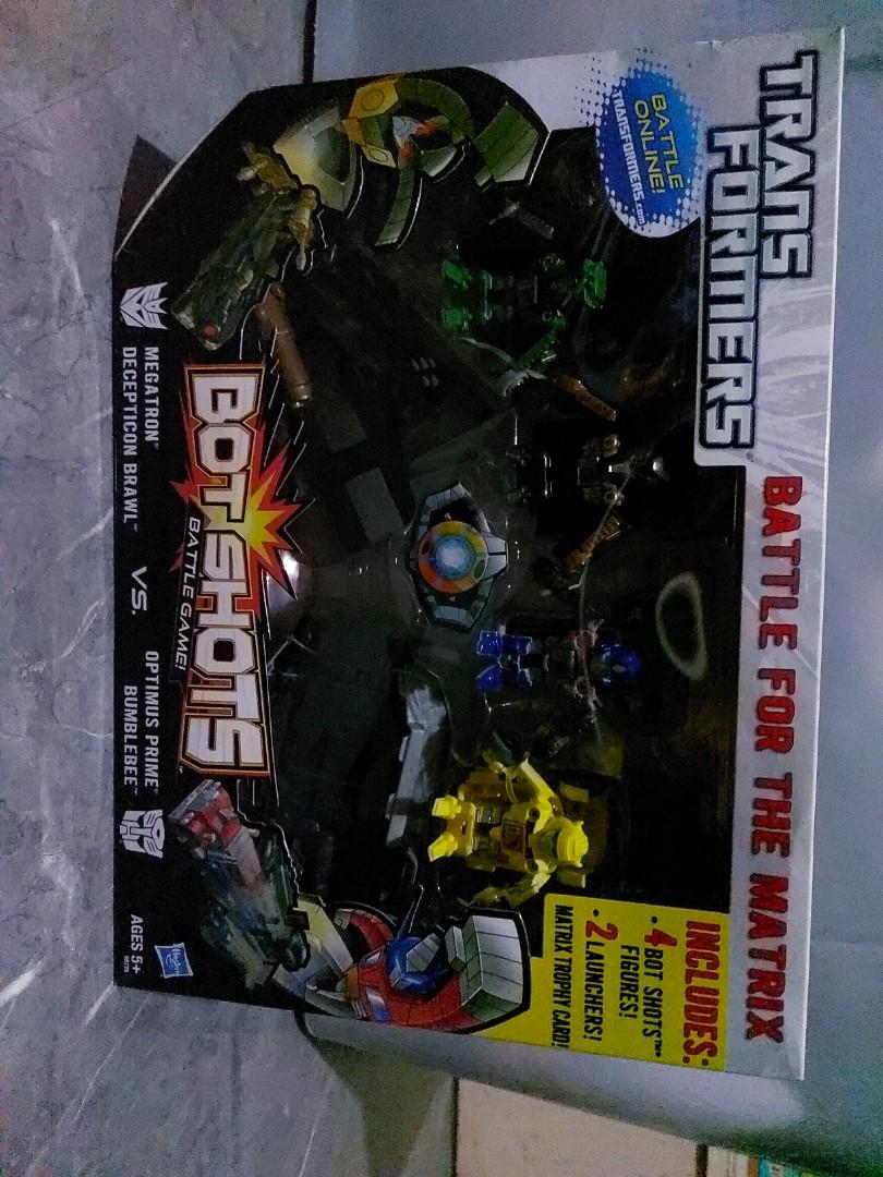 Transformers Botshots (Category: Action & Battle Toys) located in Cabuyao City. Submitted by M.A.0768 (Listing ID 1175414578, Image 1). Description: Brand New and Sealed Transformers Botshots Battle for the Matrix Box Set PM me at 0908 928 3191.