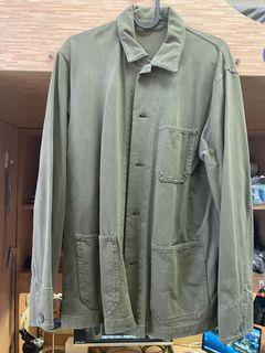 Uniqlo 軍綠色襯衫外套 M號