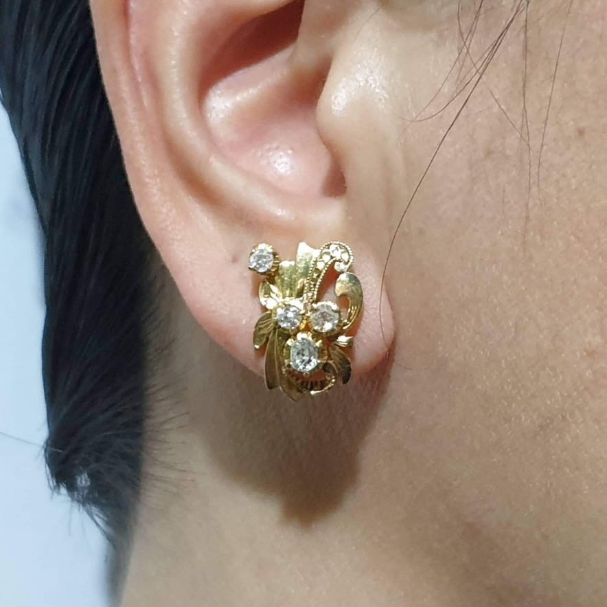 Vintage cheap diamante earrings