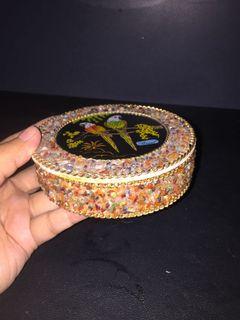 Vintage Crystal Chips Jewelry Box