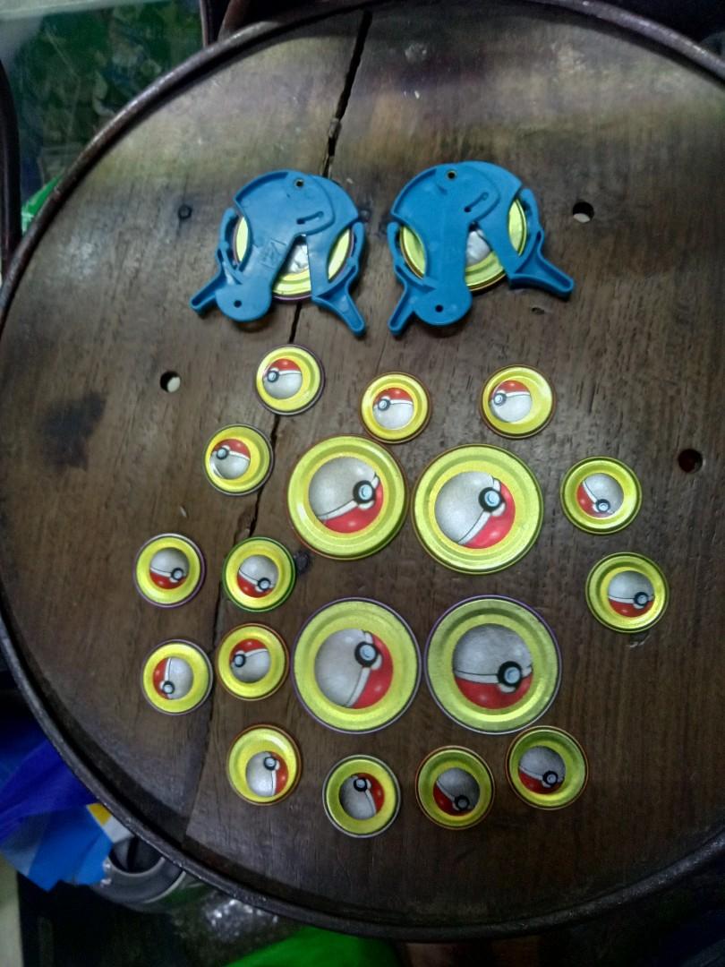 Lot Vintage De Pogs Pokemon - 95 Pièces - Collection Rare Années 90