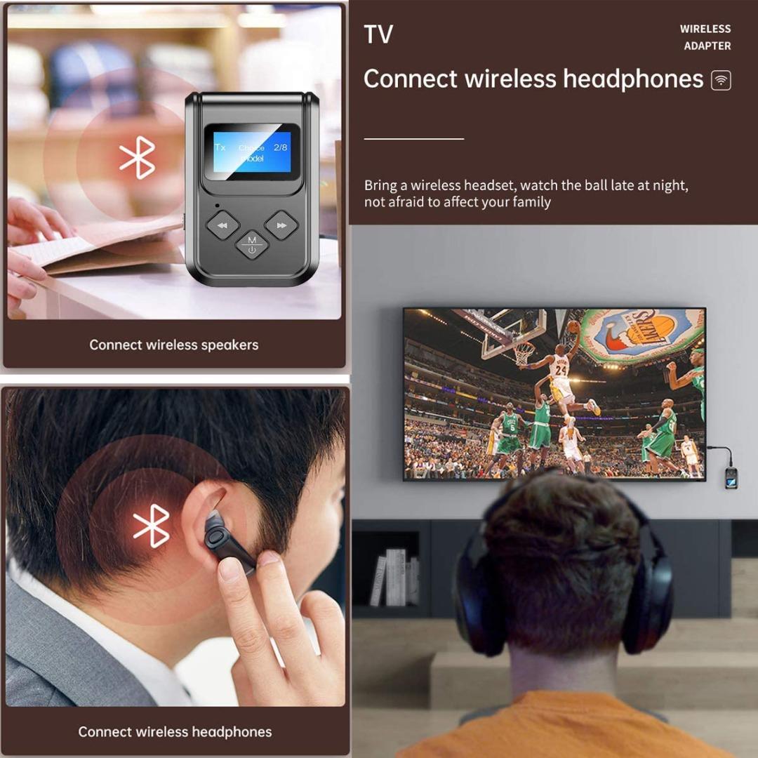 Visible Bluetooth Transmitter And Receiver, 2In1 Wireless Audio