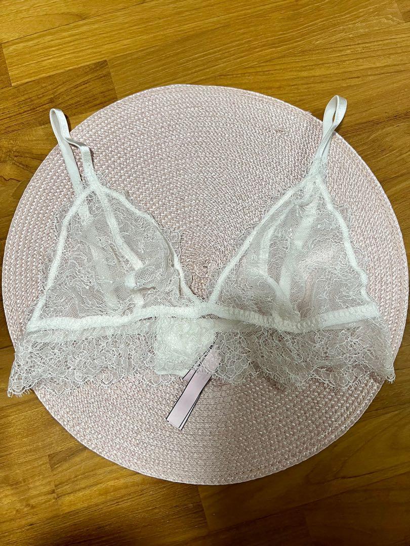 6IXTY8IGHT CHRISTINE, Wireless Double-layered Lace Bralette (Pale Mauve)