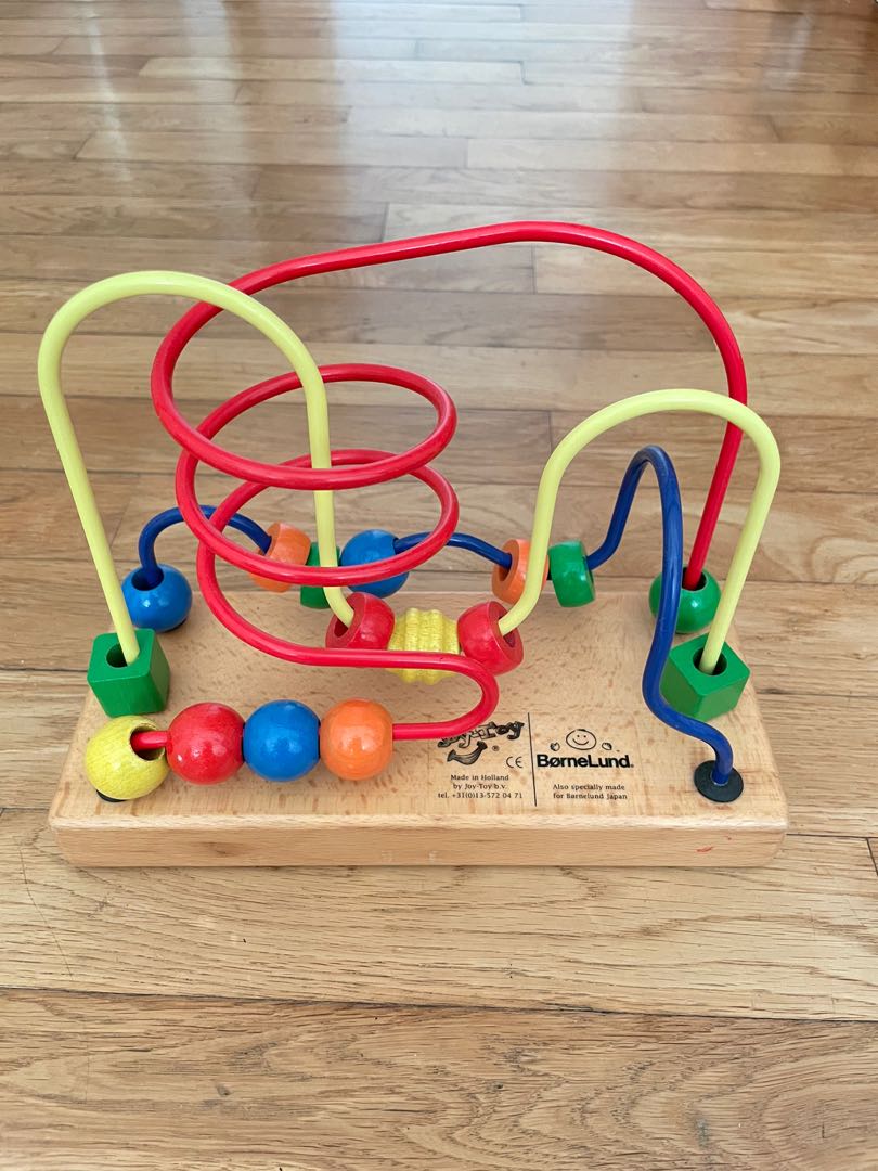 Wooden bead maze, Babies & Kids, Infant Playtime on Carousell