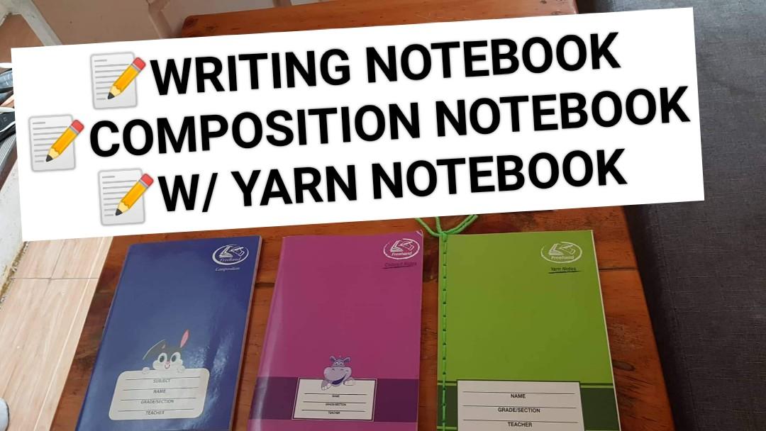 Writing notebook, composition, yarn (Category: Laptops & Notebooks) located in Calamba. Submitted by laranioangel_ (Listing ID 1175451928, Image 1). Description: DIRECT SUPPLIER 📝WRITING NOTEBOOK 📝COMPOSITION NOTEBOOK 📝 W YARN NOTEBOOK PM LANG PO. OTHERS. PAD PAPERS (G1,G2,G3,G4 & INTERMEDIATE PADS) Wholesale (min. 100 pcs per item) and retail.