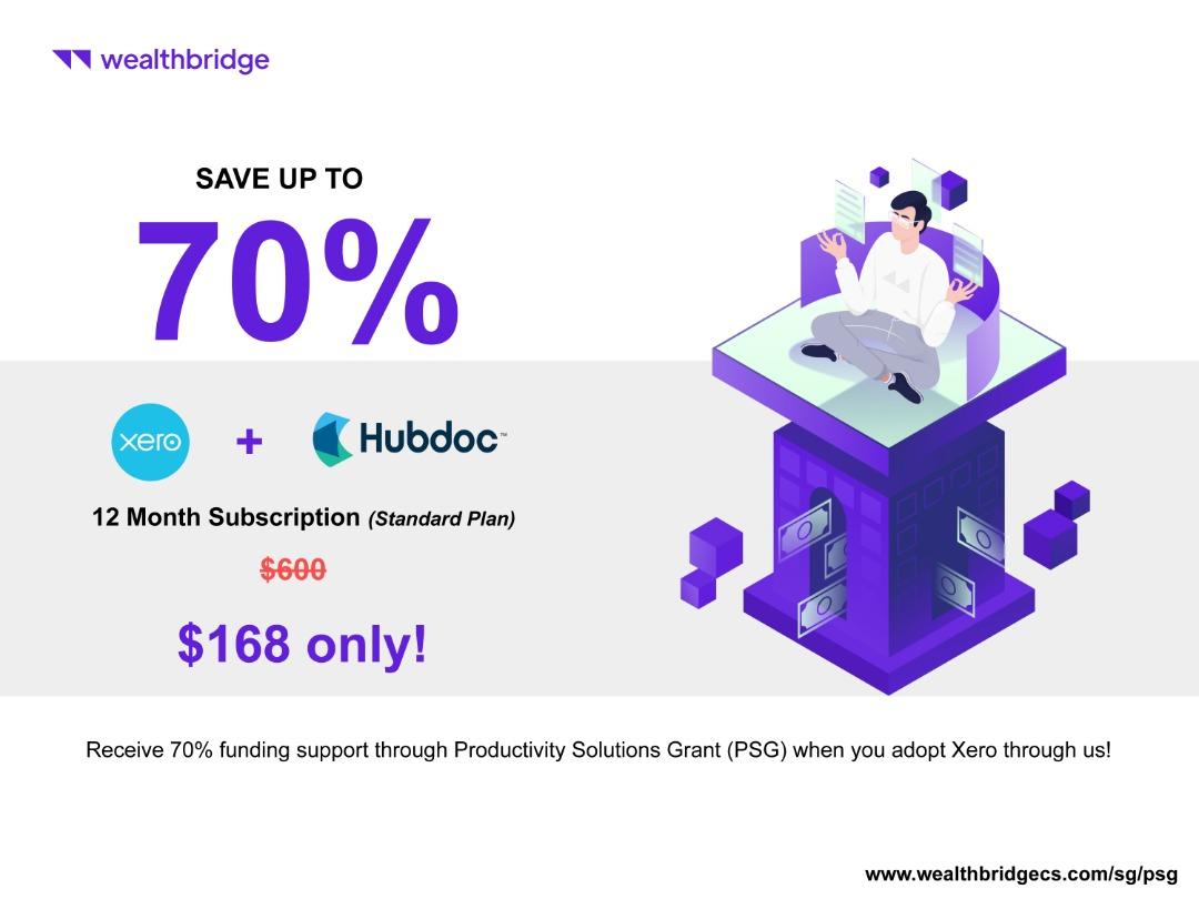 Xero Standard Subscription Plan with 70 funding support from PSG, Business Services, Admin