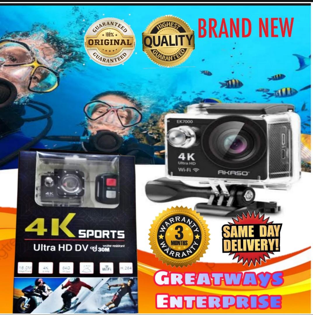 AKASO EK7000 WiFi 4K Action Camera Ultra HD Waterproof DV Camcorder 12MP  Cameras Sports Camera 170 Degree Wide Angle Original